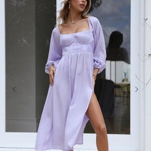 Hello Molly Lilac Textured Dress